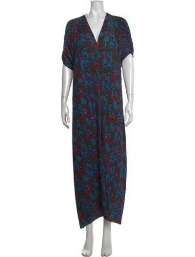 Pre-owned Henrik Vibskov Printed Long Dress In Multicolor