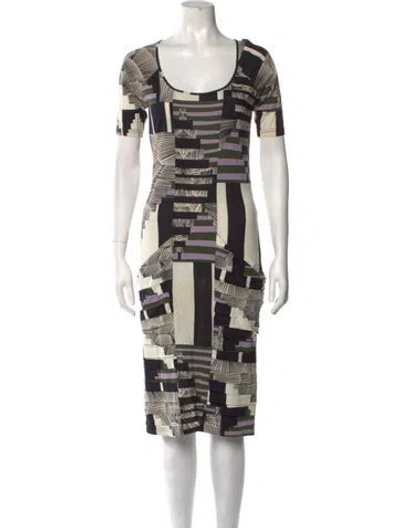 Pre-owned Henrik Vibskov Printed Midi Length Dress In Black