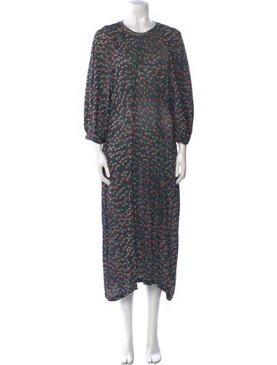 Pre-owned Henrik Vibskov Printed Midi Length Dress In Gray
