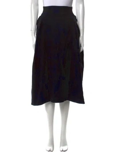 Pre-owned Henrik Vibskov Printed Midi Length Skirt In Black