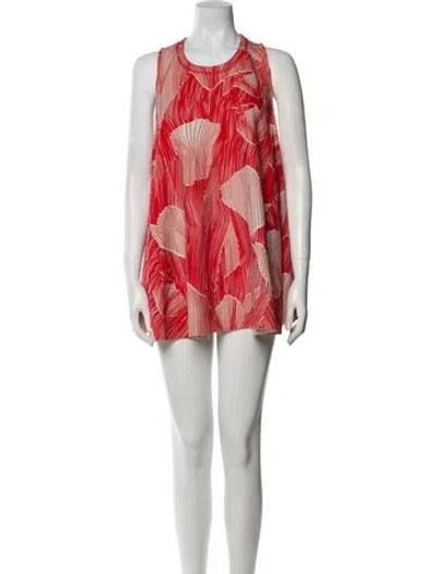 Pre-owned Henrik Vibskov Printed Mini Dress In Red