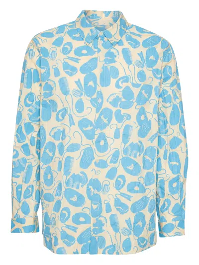 Henrik Vibskov Printed Shirt In Blue