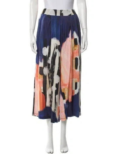 Pre-owned Henrik Vibskov Printed Wide Leg Pants In Blue