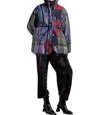 Henrik Vibskov Puff Puffer Jacket In Dark Tetris Drips In Multi