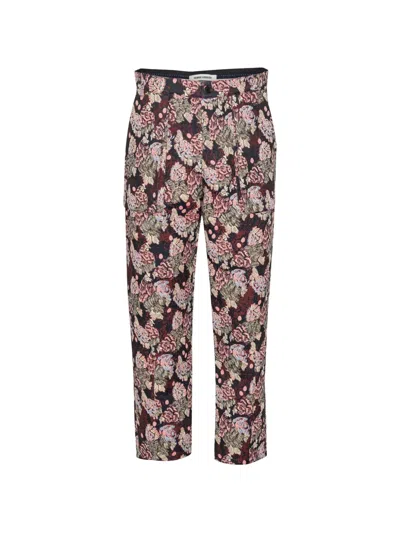 Henrik Vibskov Razor Floral-print Trousers In Black