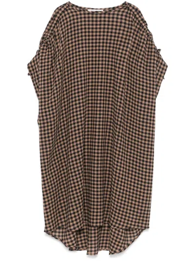 Henrik Vibskov Renew Midi Dress In Brown