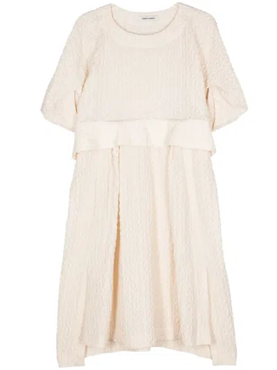 Henrik Vibskov Resume Textured-finish Midi Dress In Neutrals