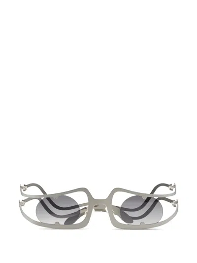 Henrik Vibskov Robyn Geometric-frame Sunglasses In Gray