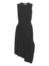 Henrik Vibskov Ruffled Asymmetric Day Dress In Black