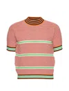 Henrik Vibskov Safe-t Striped T-shirt In Orange