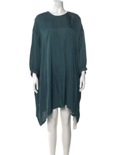 Pre-owned Henrik Vibskov Scoop Neck Mini Dress In Green