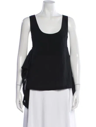Pre-owned Henrik Vibskov Scoop Neck Sleeveless Top In Black