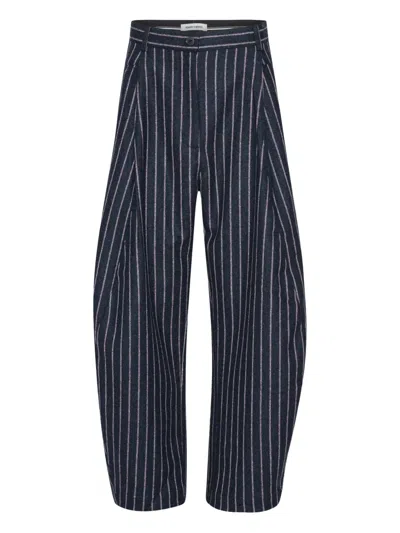 Henrik Vibskov Shady Suiting Pinstripe Wide-leg Trousers In Blue