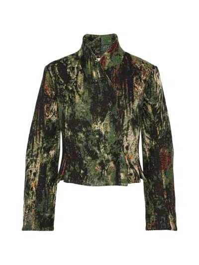 Henrik Vibskov Shell Textured Jacket In Green