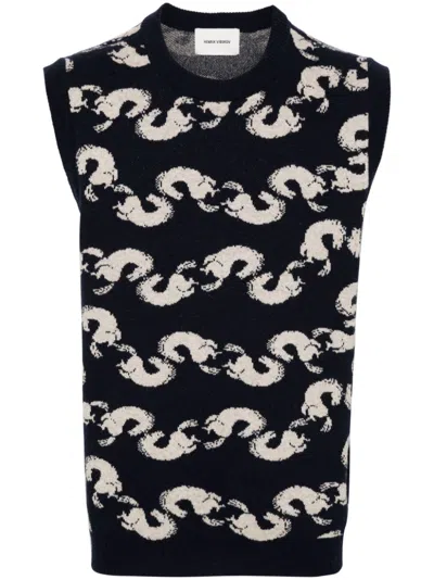Henrik Vibskov Shrimpy Horse Knitted Vest In Black
