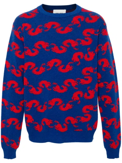 Henrik Vibskov Shrimpy Horse Sweater In Blue