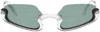 Henrik Vibskov Silver Rollo Sunglasses In 120, Transparent