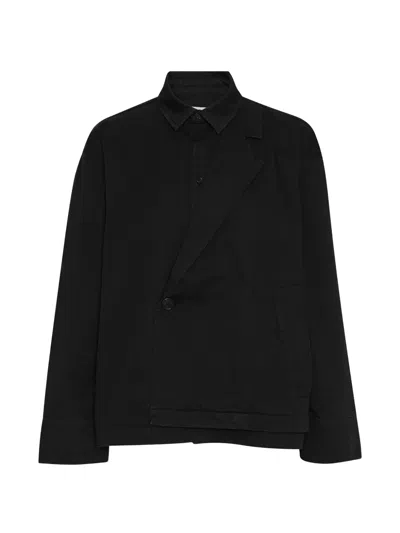 Henrik Vibskov Sjacoat Asymmetric Jacket In Black