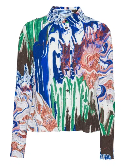 Henrik Vibskov Slope Abstract-print Shirt In Multi