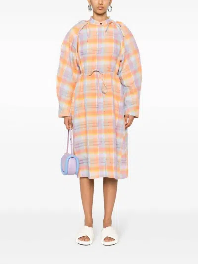 Henrik Vibskov Spam Plaid Midi Dress In Multi