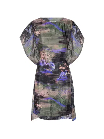 Henrik Vibskov Square Mini Dress In Brown