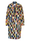 Henrik Vibskov Square-motif Single-breasted Coat In Multi