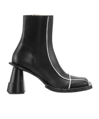 Henrik Vibskov Square-toed Short Boots In Black