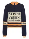 Henrik Vibskov Striped Half-zip Sweater In Animal Print