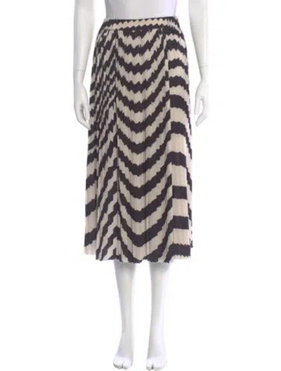 Pre-owned Henrik Vibskov Striped Midi Length Skirt In Neutral