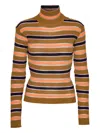 Henrik Vibskov Striped Roll-neck Top In Multi