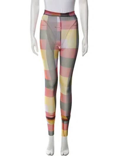 Pre-owned Henrik Vibskov Striped Skinny Leg Pants W/ Tags In Yellow