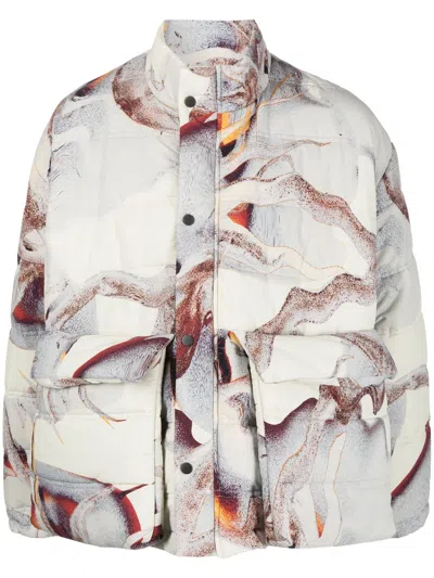 Henrik Vibskov Tabasco Graphic-print Jacket In Neutrals