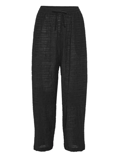 Henrik Vibskov Textured Drawstring Trousers In Black
