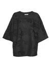 Henrik Vibskov Textured Three-quarter Sleeve T-shirt In Black