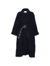 Henrik Vibskov Toadcoat Plaid-belt Coat In Blue