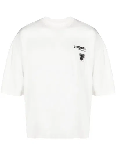 Henrik Vibskov Unboxing Big Organic Cotton T-shirt In White