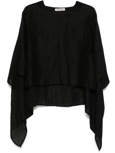Henrik Vibskov Uncut Silk Blouse In Black