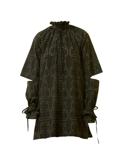Henrik Vibskov Void Filler Cut-out Blouse In Black
