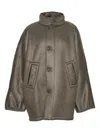 Henrik Vibskov Wool Button-fastening Jacket In Gray