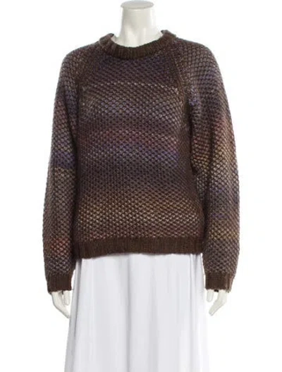 Pre-owned Henrik Vibskov Wool Crew Neck Sweater In Brown