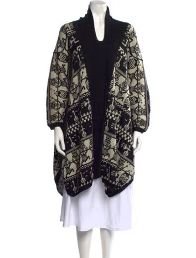 Pre-owned Henrik Vibskov Wool Printed Sweater In Black
