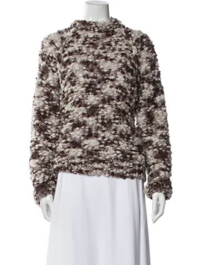 Pre-owned Henrik Vibskov Wool Printed Sweater In White
