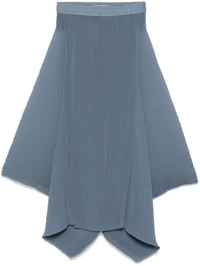 Henrik Vibskov Wrist Plissé Midi Skirt In Blue
