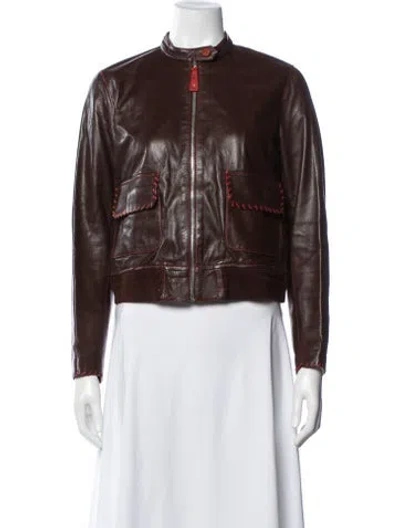 Pre-owned Henry Beguelin Biker Jacket In Brown