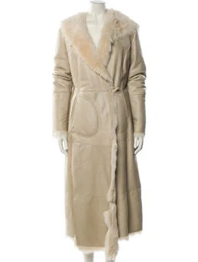 Pre-owned Henry Beguelin Faux Fur Coat In Neutral