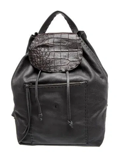 Pre-owned Henry Beguelin Leather Backpack In Gray