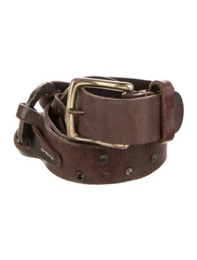 Pre-owned Henry Beguelin Leather Belt In Brown