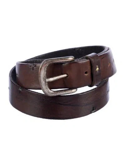 Pre-owned Henry Beguelin Leather Belt In Brown