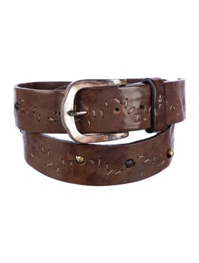 Pre-owned Henry Beguelin Leather Belt In Brown