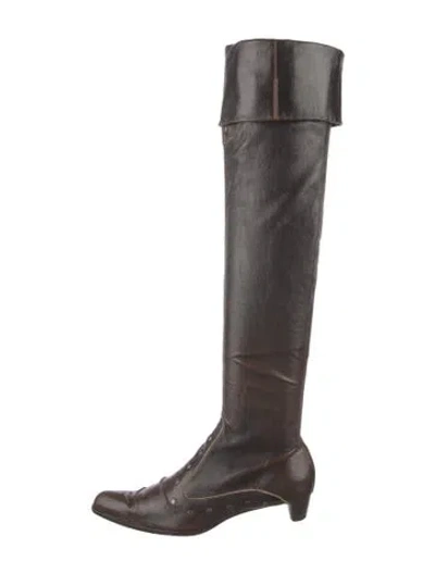 Pre-owned Henry Beguelin Leather Boots In Brown